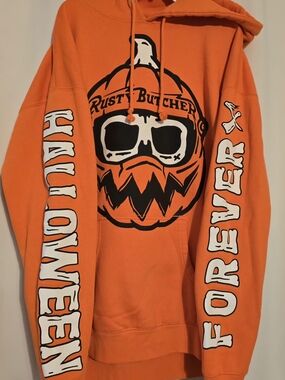 Rusty Butcher Orange Halloween Graphic Hoodie